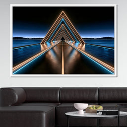 Infinite Path Toward The Neon Horizon - NicheCanvas