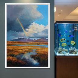 Rainbow Over Highland Moorland - NicheCanvas
