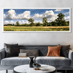 Wide Pastures Under Rolling Clouds - NicheCanvas