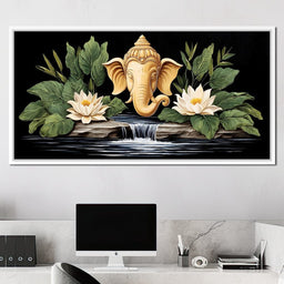 Tranquil Ganesh Divinity Reverie - NicheCanvas