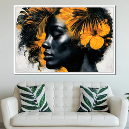 Golden Flora Crowned Spirit - NicheCanvas