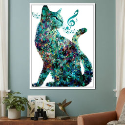 Melody Paws Neon Cat Muse - NicheCanvas