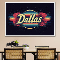 Retro Rose Radiance Dallas - NicheCanvas