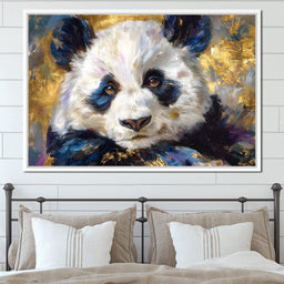 Golden Panda Daydream Portrait - NicheCanvas