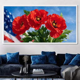 American Poppies in Bloom - NicheCanvas