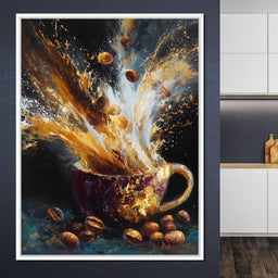 Golden Espresso Burst Cup - NicheCanvas