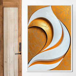White and Gold Harmony - TooplesArt - NicheCanvas