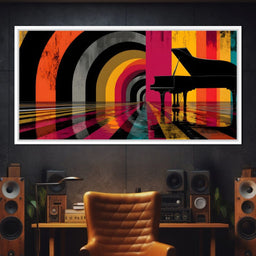 Piano Reflections in Color - NicheCanvas