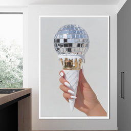 Melting Disco Cone Pop Painting - NicheCanvas