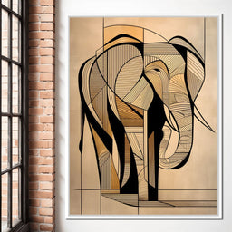 Majestic Geometric Elephant - NicheCanvas