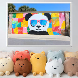 Street Art -  Panda Shades - NicheCanvas