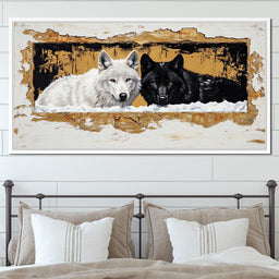 Wolves in Snow - NicheCanvas