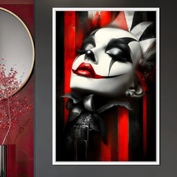 Gothic Harlequin Red Kiss - NicheCanvas