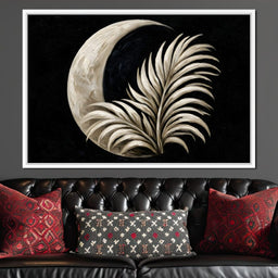 Crescent Shadow Over The Fallen Frond - NicheCanvas