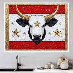 Golden Star Bull Uprising - NicheCanvas