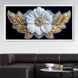 Gilded Petal Crystal Flourish - NicheCanvas