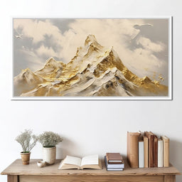 Golden Alpine Majesty Peaks - NicheCanvas