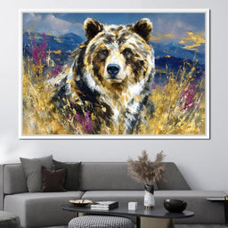 Golden Grizzly Mountain Calm - Neal Hackett - NicheCanvas