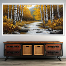 The Birchwood Stream - TooplesArt - NicheCanvas