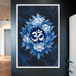 Om Lotus Blossom Meditation Mark - NicheCanvas