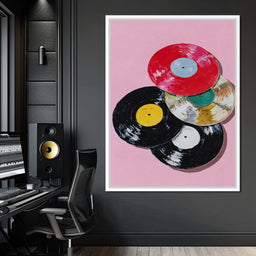 Retro Vinyl Record Pop Splash - NicheCanvas
