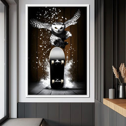 Nocturnal Skateboarding Dash - NicheCanvas