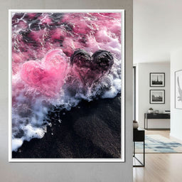 Rose Quartz Hearts Tide - NicheCanvas