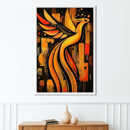 Phoenix in Golden Auras - NicheCanvas