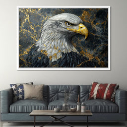Majestic Eagle Golden Realm - NicheCanvas