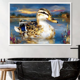 Golden Mallard Lake Sunset - Neal Hackett - NicheCanvas