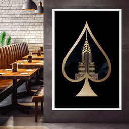 Golden Spade Deco Skyline - NicheCanvas