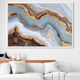 Gilded Riverstone Drift - NicheCanvas