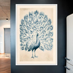 Royal Crest Of The Indigo Plumage - NicheCanvas