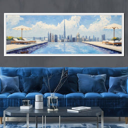 Cityscape Oasis Panorama - NicheCanvas