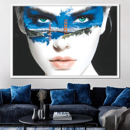 Golden Gate Dreams Eye Portrait - NicheCanvas