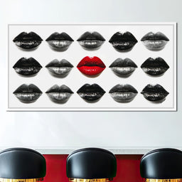 Sensual Lips Bold Defiance - NicheCanvas