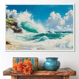 Ocean's Mighty Embrace - NicheCanvas