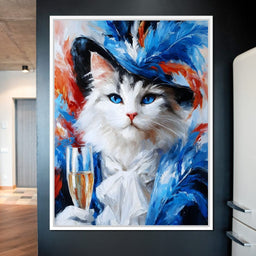 Feathers Feline Elegance - NicheCanvas