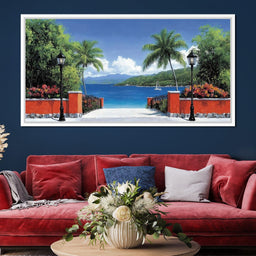 Tranquil Island Gateway Scene - NicheCanvas