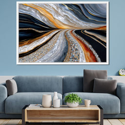 Agate Currents With Diamond Seams - TooplesArt - NicheCanvas