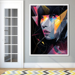 Neon Prism Portrait of Muse - NicheCanvas