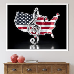 Patriotic Melody Stars Stripes - NicheCanvas