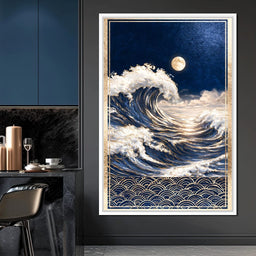 Golden Tide Under A Silent Moon - NicheCanvas