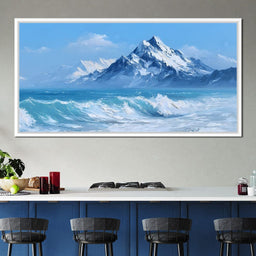 Glacial Peaks Ocean Crescendo - NicheCanvas
