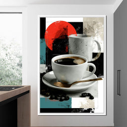 Morning Rituals Within Geometric Forms - NicheCanvas
