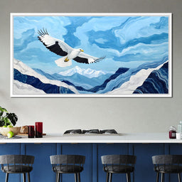 Majestic Eagle Soaring Over Peaks - NicheCanvas