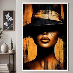 Golden Elegance Shadowed Mystery - NicheCanvas