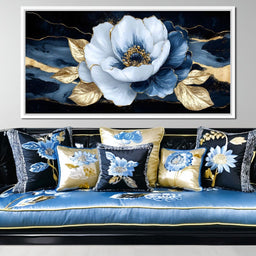 Golden Petals Midnight Harmony - NicheCanvas