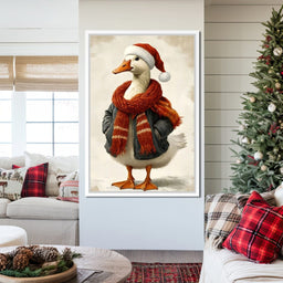 Festive Goose With Cozy Style - NicheCanvas