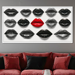 Breaking The Monotone Rhythm Red Lips - NicheCanvas
